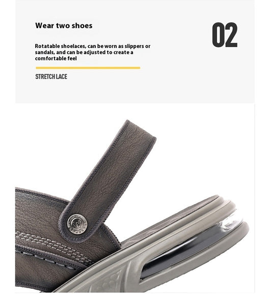 Sandalias de Cuero Genuino para Hombre con Doble Suela Antideslizante - Image 11