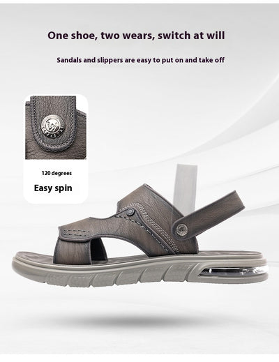 Sandalias de Cuero Genuino para Hombre con Doble Suela Antideslizante - Image 16