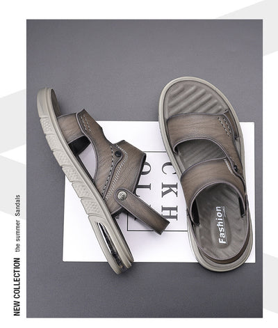 Sandalias de Cuero Genuino para Hombre con Doble Suela Antideslizante - Image 20
