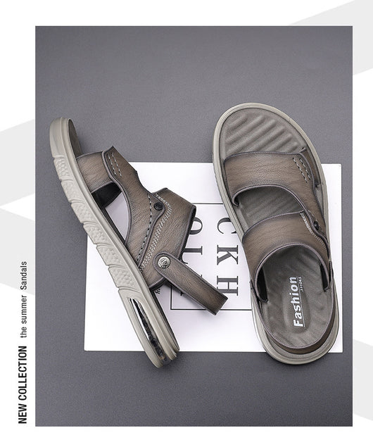 Sandalias de Cuero Genuino para Hombre con Doble Suela Antideslizante - Image 20