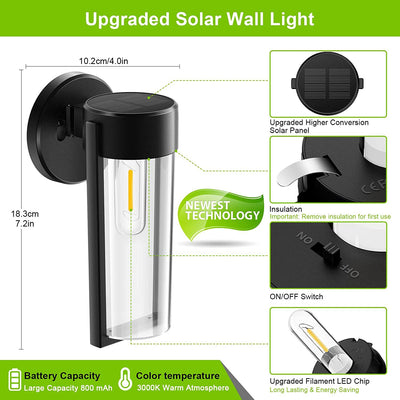 Lámpara Solar de Piso Exterior Resistente al Agua con Filamento de Tungsteno - Image 18