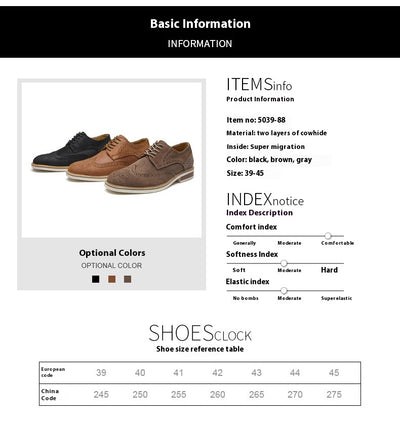 Zapatos Formales de Gamuza Auténtica para Hombre - Estilo Brogue Ejecutivo - Image 9