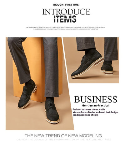 Zapatos Formales de Gamuza Auténtica para Hombre - Estilo Brogue Ejecutivo - Image 11
