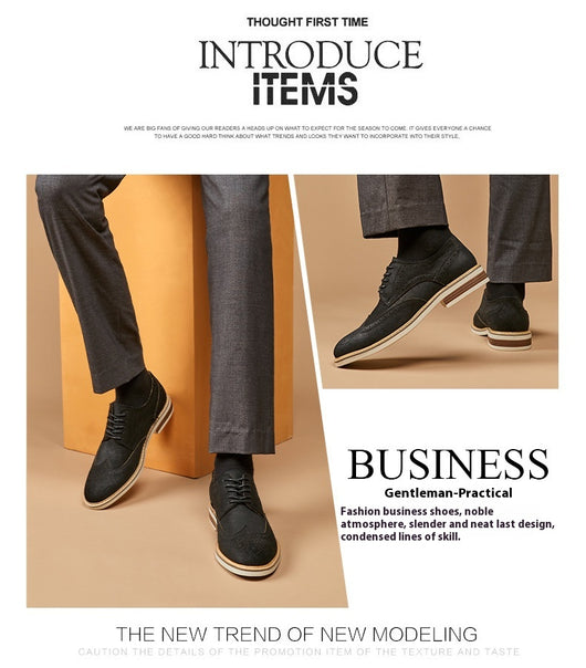Zapatos Formales de Gamuza Auténtica para Hombre - Estilo Brogue Ejecutivo - Image 11