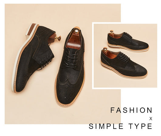 Zapatos Formales de Gamuza Auténtica para Hombre - Estilo Brogue Ejecutivo - Image 12