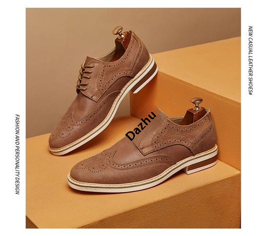 Zapatos Formales de Gamuza Auténtica para Hombre - Estilo Brogue Ejecutivo - Image 15