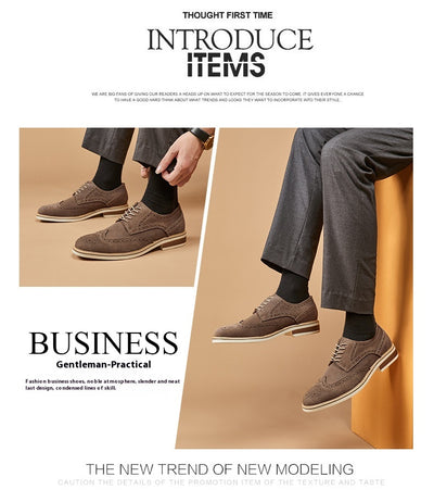 Zapatos Formales de Gamuza Auténtica para Hombre - Estilo Brogue Ejecutivo - Image 16