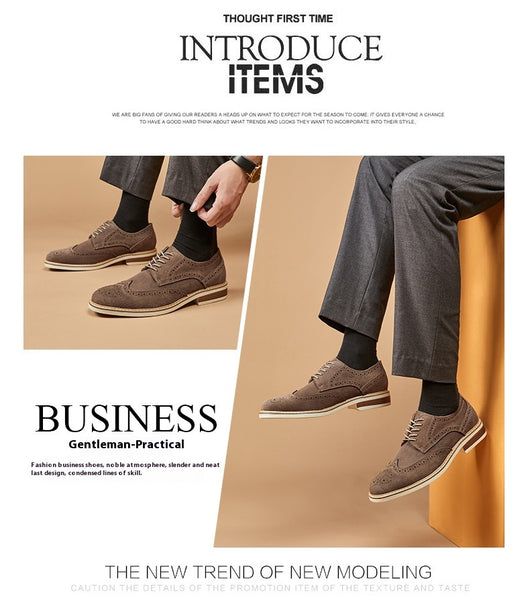 Zapatos Formales de Gamuza Auténtica para Hombre - Estilo Brogue Ejecutivo - Image 16