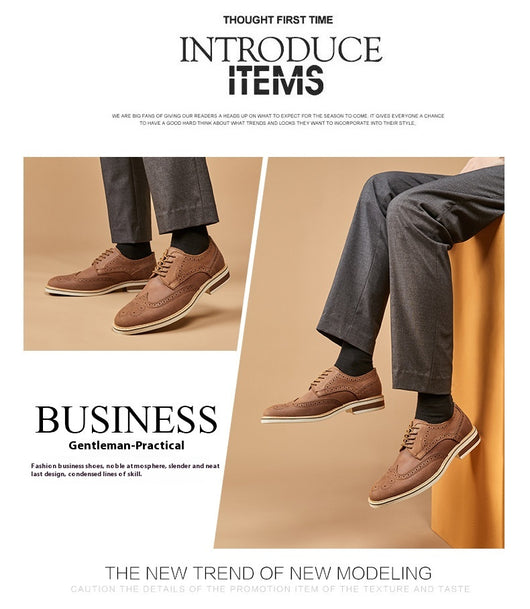 Zapatos Formales de Gamuza Auténtica para Hombre - Estilo Brogue Ejecutivo - Image 17