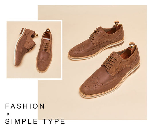 Zapatos Formales de Gamuza Auténtica para Hombre - Estilo Brogue Ejecutivo - Image 19