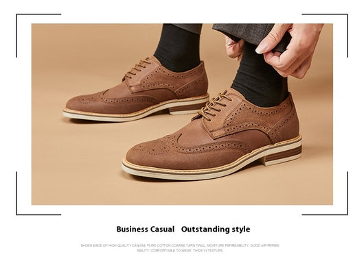 Zapatos Formales de Gamuza Auténtica para Hombre - Estilo Brogue Ejecutivo - Image 23