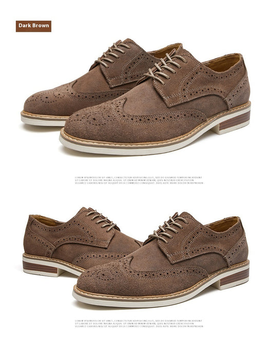 Zapatos Formales de Gamuza Auténtica para Hombre - Estilo Brogue Ejecutivo - Image 25