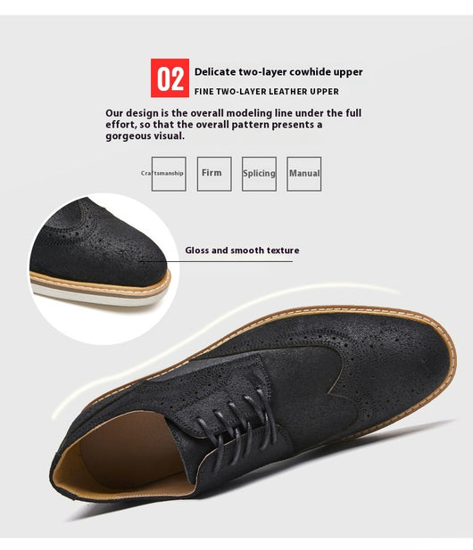 Zapatos Formales de Gamuza Auténtica para Hombre - Estilo Brogue Ejecutivo - Image 28