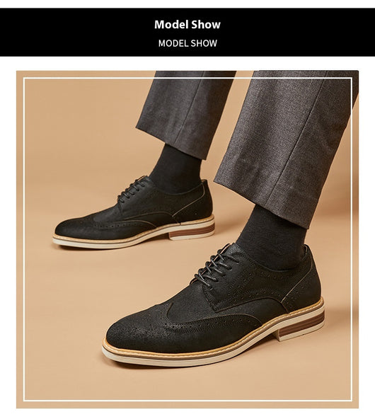 Zapatos Formales de Gamuza Auténtica para Hombre - Estilo Brogue Ejecutivo - Image 31