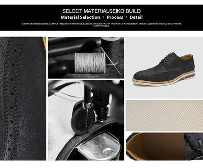 Zapatos Formales de Gamuza Auténtica para Hombre - Estilo Brogue Ejecutivo - Image 32