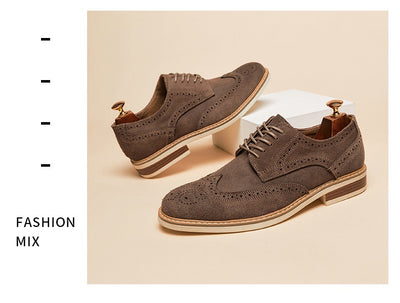 Zapatos Formales de Gamuza Auténtica para Hombre - Estilo Brogue Ejecutivo - Image 34