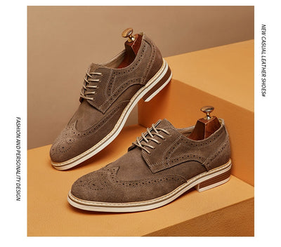 Zapatos Formales de Gamuza Auténtica para Hombre - Estilo Brogue Ejecutivo - Image 35