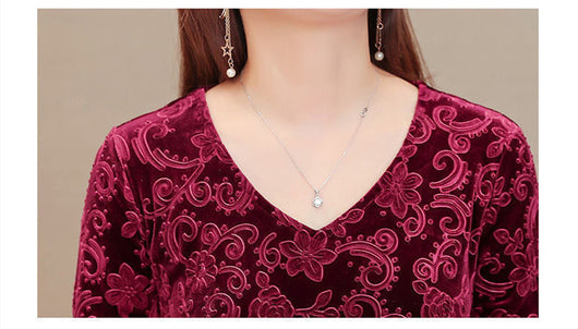 Vestido Elegante Ajustado con Manga Larga y Textura Grabada - Image 10