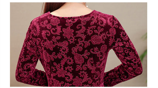 Vestido Elegante Ajustado con Manga Larga y Textura Grabada - Image 15