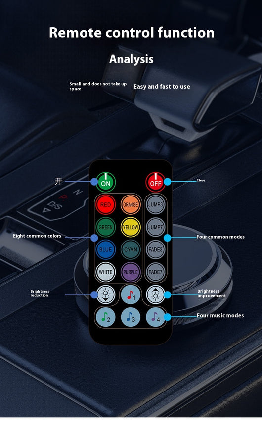 Luz de Ambiente para Auto 64 Colores con Fibra Óptica - Image 28