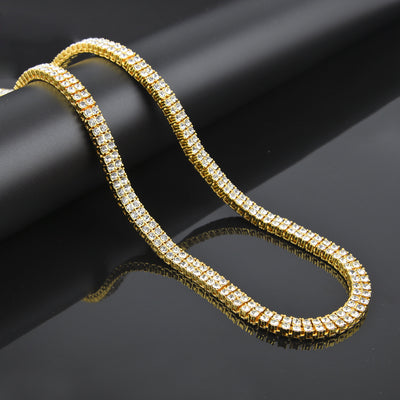 Collar de Doble Fila con Diamantes Estilo Hip Hop - Image 16
