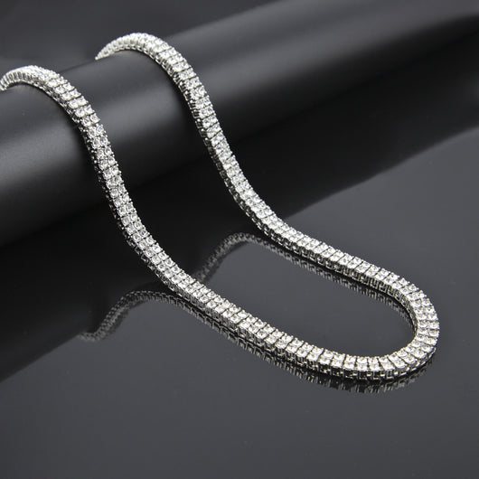 Collar de Doble Fila con Diamantes Estilo Hip Hop - Image 17