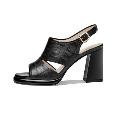 Tacones Altos Plataforma Impermeables Talla Grande Punta Abierta - Image 14