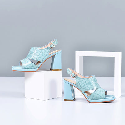 Tacones Altos Plataforma Impermeables Talla Grande Punta Abierta - Image 17