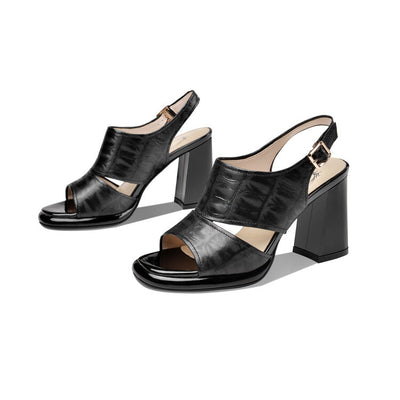 Tacones Altos Plataforma Impermeables Talla Grande Punta Abierta - Image 20