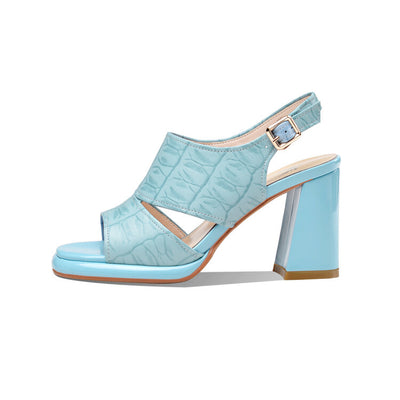 Tacones Altos Plataforma Impermeables Talla Grande Punta Abierta - Image 21