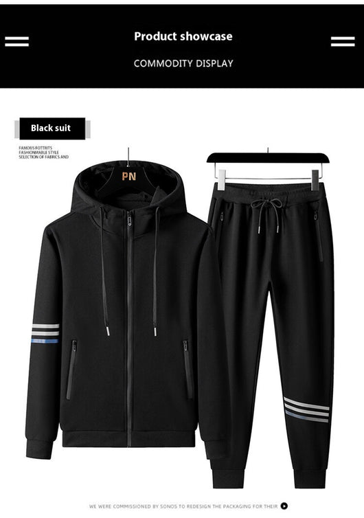 Conjunto Deportivo de Sudadera con Capucha y Pantalón en Algodón Puro para Hombre - Image 38