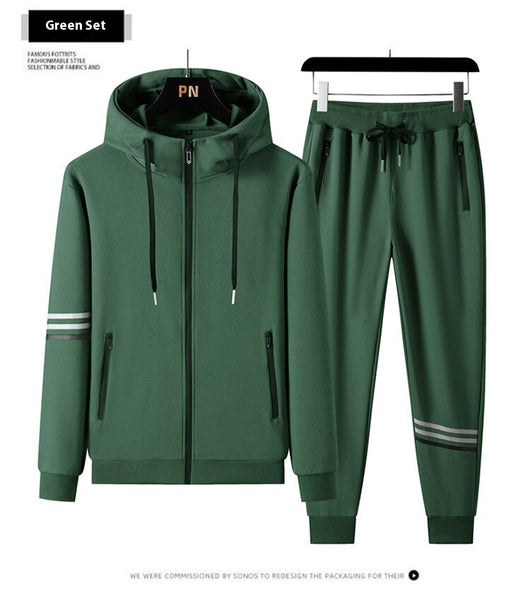 Conjunto Deportivo de Sudadera con Capucha y Pantalón en Algodón Puro para Hombre - Image 43