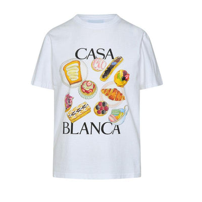 Camiseta Estampado Afternoon Tea Suelta Multiuso Manga Corta Marca Fashion - Image 19