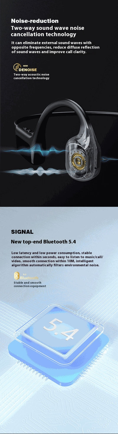 Auriculares de Conducción Ósea con Pantalla Bluetooth Resistentes al Agua para Deportes - Image 13