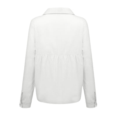 Blusa Cardigan Suelta con Solapa y Botones - Camisa Manga Larga para Mujer - Image 37