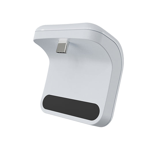 White portable battery pack with digital display attached to a PS5 controller, showing 100% charge. - Image 18