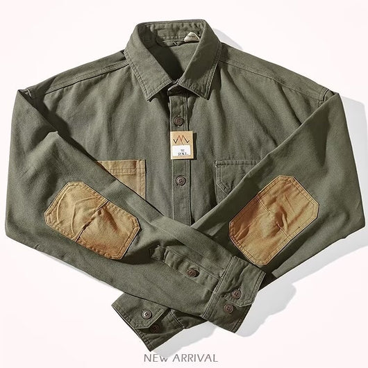 Camisa de Algodón Lavado para Hombre - Estilo Retro Casual con Mangas Largas - Image 11