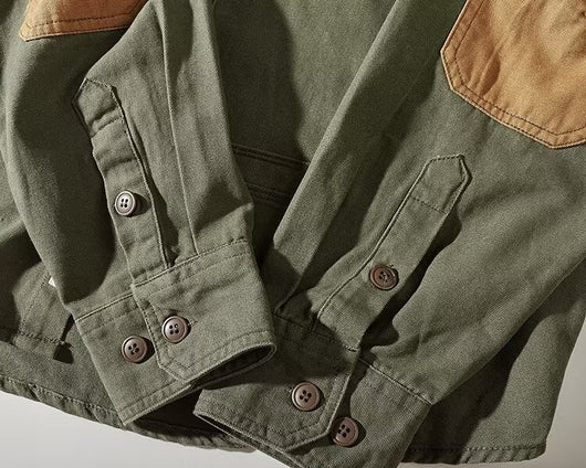 Camisa de Algodón Lavado para Hombre - Estilo Retro Casual con Mangas Largas - Image 14