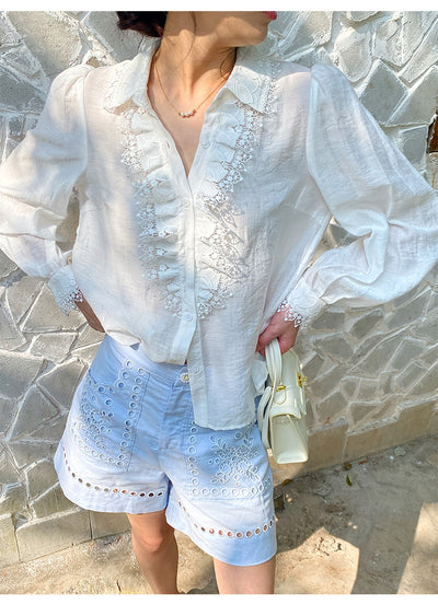 Blusa Francesa Elegante de Manga Larga - Estilo Socialite para Mujer - Image 12