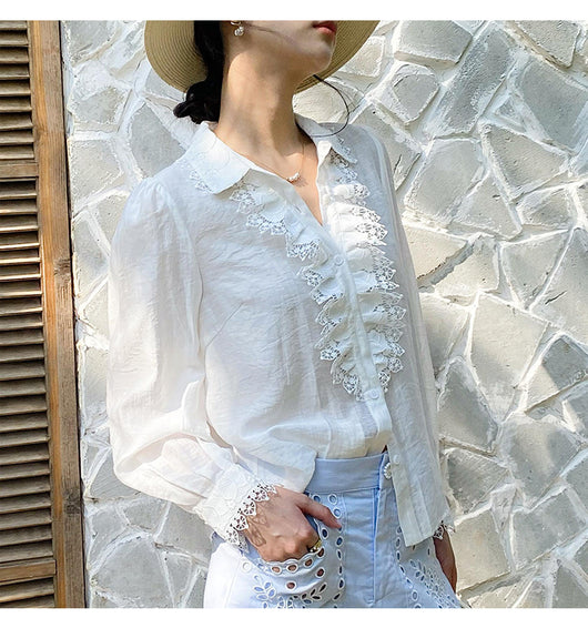 Blusa Francesa Elegante de Manga Larga - Estilo Socialite para Mujer - Image 13