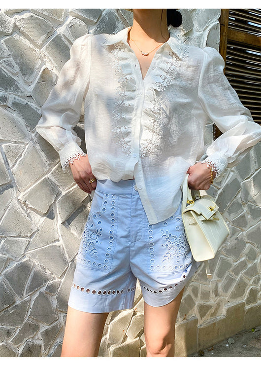 Blusa Francesa Elegante de Manga Larga - Estilo Socialite para Mujer - Image 14