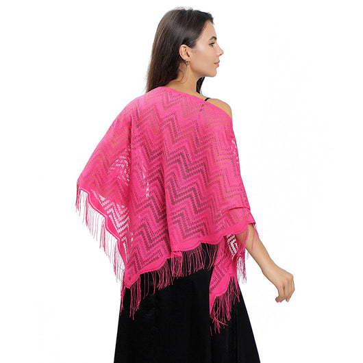 Vestido de Noche con Capa de Encaje y Escote Triangular - Image 62