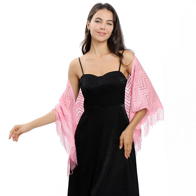 Vestido de Noche con Capa de Encaje y Escote Triangular - Image 72