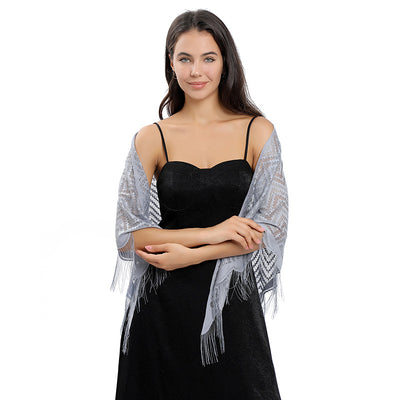 Vestido de Noche con Capa de Encaje y Escote Triangular - Image 73