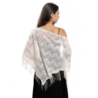 Vestido de Noche con Capa de Encaje y Escote Triangular - Image 82