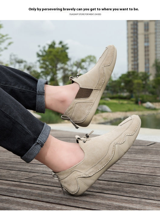 Zapatos Casuales de Cuero para Hombre - Transpirables y sin Cordones - Image 24