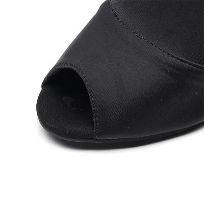 Zapatos de Baile Latino Elásticos Negros - Image 18