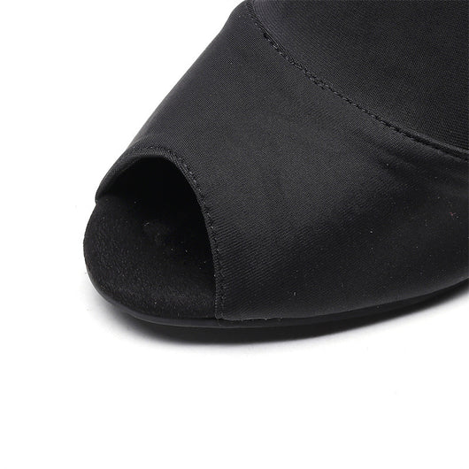 Zapatos de Baile Latino Elásticos Negros - Image 18