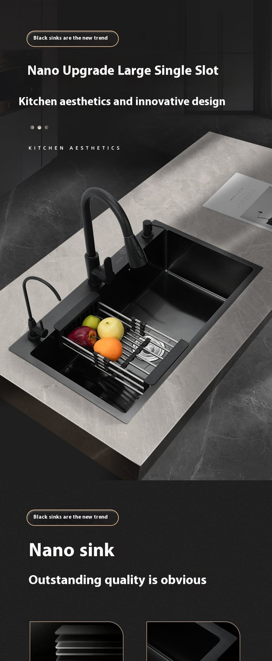 Fregadero de Acero Inoxidable Nano con Acabado Espejo para Cocina y Lavado - Image 13