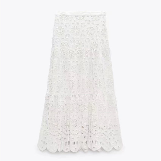 Traje Falda Camisa con Solapa Calada Elegante - Image 15